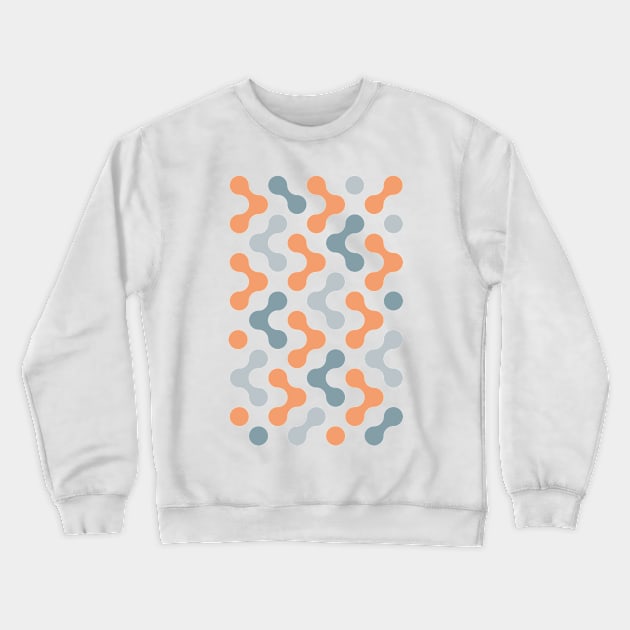 Colorful Shapes (salmon and gray) Crewneck Sweatshirt by lents